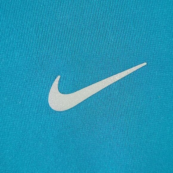 Nike Women's Dri-FIT Half-Zip Teal Athletic Running Hooded Pullover - Picture 9 of 16